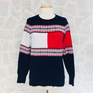 Tommy Hilfiger Big Flag Nordic Knit Sweater L